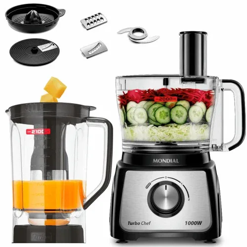 MULTIPROCESSADOR MONDIAL COM LIQUIDIFICADOR 1000W