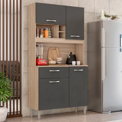 ARMÁRIO KIT COZINHA DEMOBILE MALTA 04 PTS E 01 GVT