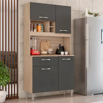 ARMÁRIO KIT COZINHA DEMOBILE MALTA 04 PTS E 01 GVT